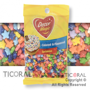 FORMITAS PARA CUPCAKES ESTRELLA MULTICOLOR CLASICO 1 X 50GRS DECOR MAGIC